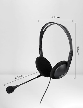Audífonos de diadema Techzone Tzacdia01 alámbricos