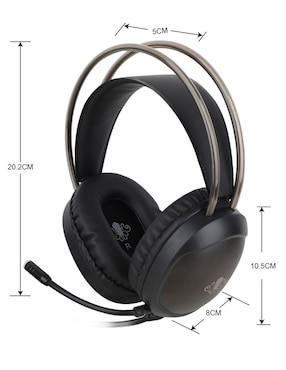 Audífonos Gamer Ground Gaming alámbricos RGB INT-MM129
