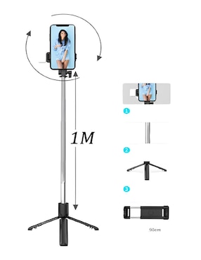 Selfie stick Xtellar Xtllar814 con control remoto