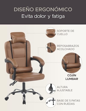 Silla escritorio X-Pross de vinipiel