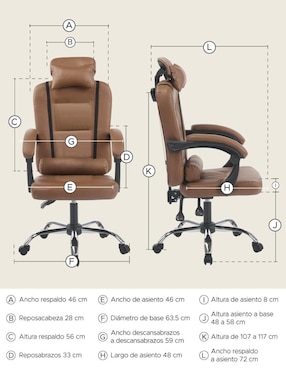 Silla escritorio X-Pross de vinipiel