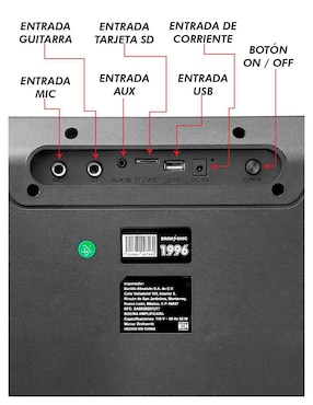 Bocina portátil Broksonic 1996 bluetooth