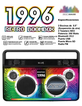 Bocina portátil Broksonic 1996 bluetooth