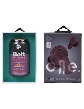 Audífonos true wireless Stf one + bocina bolt inalámbrica