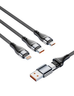 Cable cargador lightning, micro USB y tipo C Ground a tipo USB C de 1 m