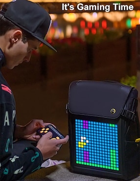 Mochila con pantalla Led casual Divoom impermeable unisex