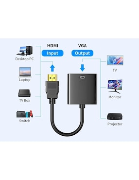 Cable HDMI Xcase a tipo VGA de 15 cm