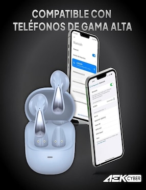 Audífonos in-ear Aek Cyber aba07 inalámbrica