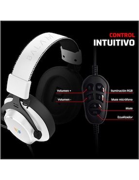 Audífonos gamer Over-Ear Balam Rush Aviator Expert Ha777 alámbricos