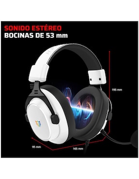 Audífonos gamer Over-Ear Balam Rush Aviator Expert Ha777 alámbricos