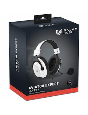Audífonos gamer Over-Ear Balam Rush Aviator Expert Ha777 alámbricos