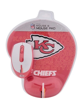Mouse pad Nfl Kansas City Chiefs con apoyo para muñeca con antideslizante