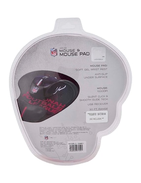 Mouse pad Nfl Kansas City Chiefs con apoyo para muñeca con antideslizante