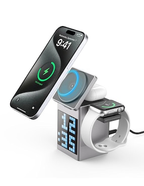 Estación de carga 3 en 1 Kelek de 15 W USB + USB tipo C Q1-3-G2