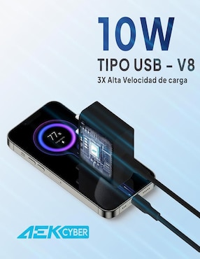 Cargador pared Aek Cyber de 10 w usb cga02