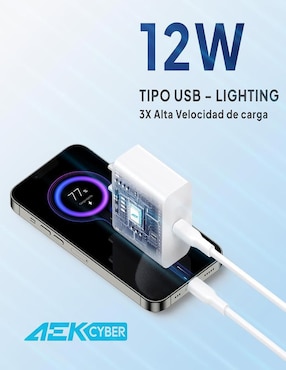 Cargador pared Aek Cyber de 12 W USB cga11