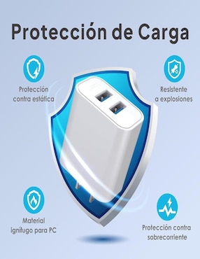 Cargador pared Aek Cyber de 12 W USB cga11