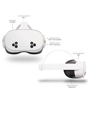 Lentes gamer gaming Meta Quest sk-1000926-01 tipo redondo