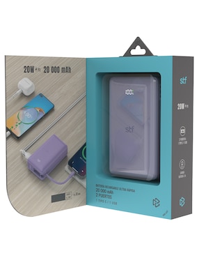 Batería portátil Stf 20000 mAh Powerbank 20 000