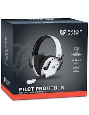 Audífonos gamer Over-Ear Balam Rush Pilot Pro hs808 inalámbricos