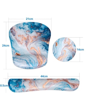 Mouse pad Xtellar antideslizante con apoyo para muñeca