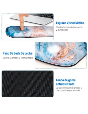 Mouse pad Xtellar antideslizante con apoyo para muñeca