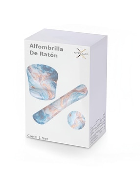 Mouse pad Xtellar antideslizante con apoyo para muñeca
