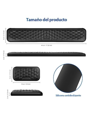 Mouse pad Xtellar antideslizante con apoyo para muñeca