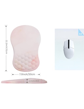 Mouse pad Xtellar antideslizante con apoyo para muñeca