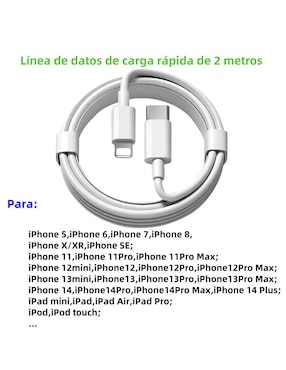 Cargador pared Xtellar de 15 W Lightning + USB tipo C