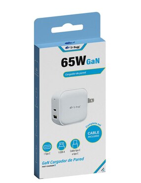 Cargador pared D-Bugg de 65 w USB Tipo A + USB Tipo C
