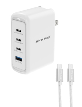 Cargador pared D-Bugg de 100 w USB Tipo A + USB Tipo C
