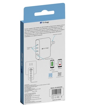 Cargador pared D-Bugg de 100 w USB Tipo A + USB Tipo C