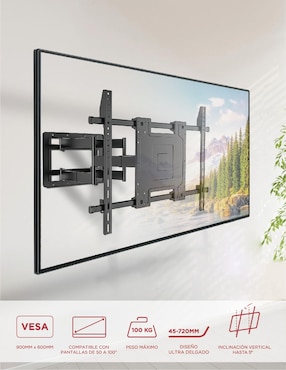 Soporte de pared Ground para pantalla inclinable 50 - 100 pulgadas