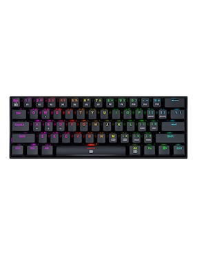 Teclado gamer USB-C Qwerty latino américa con interruptor optomecánico Redragon Dragonborn K630RGB-SP