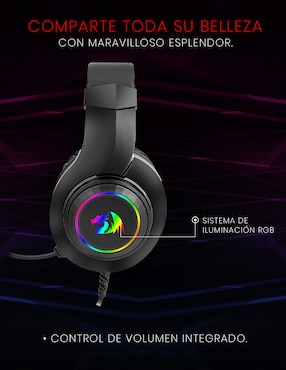 Audífonos gamer Redragon alámbricos Hylas H260RGB