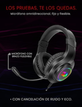 Audífonos gamer Redragon alámbricos Hylas H260RGB