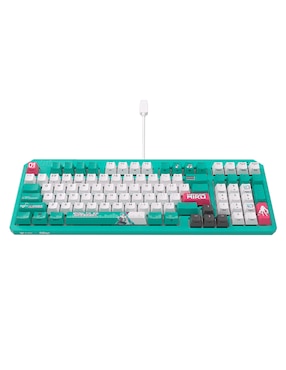 Teclado gamer retroiluminado español con interruptor optomecánico Asus TUF gaming K3 gen II Hatsune Miku edition