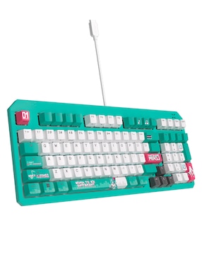 Teclado gamer retroiluminado español con interruptor optomecánico Asus TUF gaming K3 gen II Hatsune Miku edition