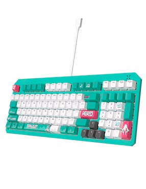 Teclado gamer retroiluminado español con interruptor optomecánico Asus TUF gaming K3 gen II Hatsune Miku edition