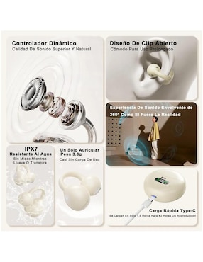 Audífonos In-Ear Belug inalámbricos con cancelación de ruido
