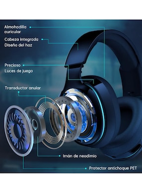 Audífonos gamer Xtellar alámbricos e inalámbricos Xtllar7126