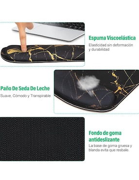 Mouse pad Xtellar con antideslizante y con apoyo para muñeca