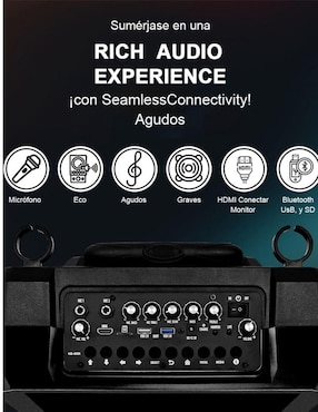 Bocina Ewtto EW-P5785MBC bluetooth, wi-fi