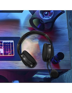 Audífonos gamer Over-Ear Basher BASH-4204 alámbrico