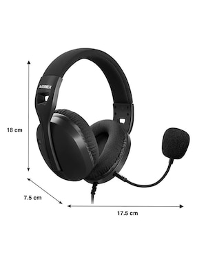 Audífonos gamer Over-Ear Basher BASH-4204 alámbrico