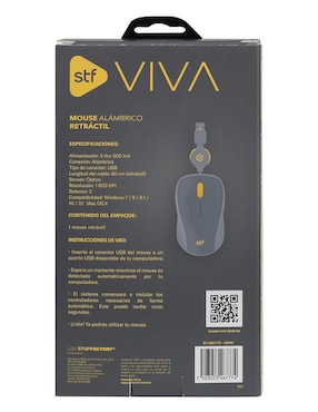 Mouse alámbrico STF Viva Retráctil ST-M67774