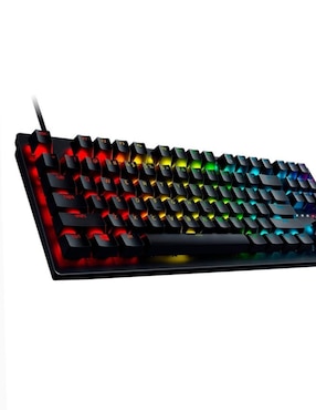 Teclado gamer usb-c qwert inglés con interruptor lineal (red, black) Razer huntsman v2 tkl reacondicionado