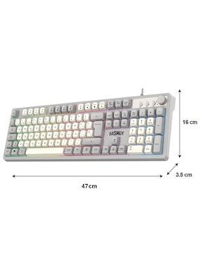 Teclado gamer alámbrico Basher BASH-1006