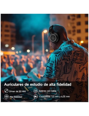Audífonos Belug over-ear alámbricos con cancelacion de ruido